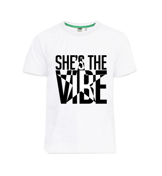 SHE'S THE VIBE WHITE TSHIRT